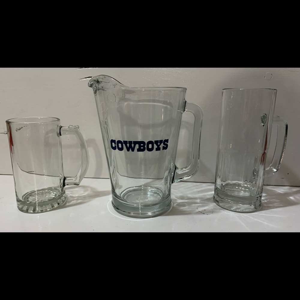 Cowboys Pitcher with 2 Mugs